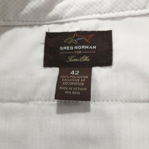 Greg Norman Tasso Elba Mens Shorts Waist 42" Bermuda Golf Athletic Sport Tan - Picture 5 of 11
